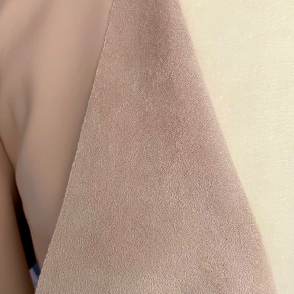 ** SOLD ** Brand New Bagatelle Blush Pink Faux Leather Drape Front Jacket. M - Picture 7 of 10